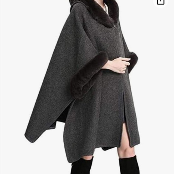 CARDIGAN GRAY SHAWL HOODIE. - Picture 2 of 12